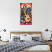 Muziekinstrumenten Canvas Afdruk (Insitu (Slaapkamer))