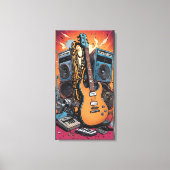 Muziekinstrumenten Canvas Afdruk (Voorkant)