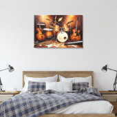 Muziekinstrumenten Canvas Afdruk (Insitu (Slaapkamer))