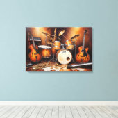 Muziekinstrumenten Canvas Afdruk (Insitu (Houten vloer))