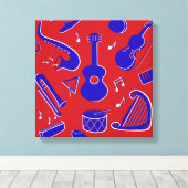 Muziekinstrumenten Canvas Afdruk (Insitu (Houten vloer))
