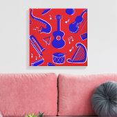 Muziekinstrumenten Canvas Afdruk (Insitu (Woonkamer))
