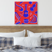 Muziekinstrumenten Canvas Afdruk (Insitu (Slaapkamer))