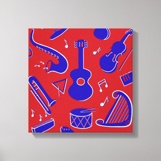 Muziekinstrumenten Canvas Afdruk (Voorkant)