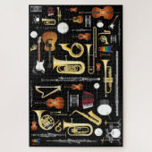 Muziekinstrumenten Collage Musician Gift Legpuzzel (Verticaal)