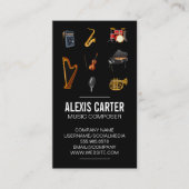 Muziekinstrumenten | Composer Visitekaartje (Voorkant)