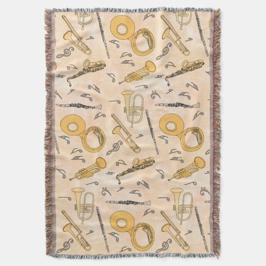Muziekinstrumenten Deken (Voorkant Verticaal)