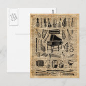  muziekinstrumenten dictionary Art Briefkaart (Voorkant / Achterkant)