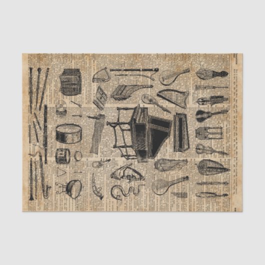 muziekinstrumenten dictionary Art Tissuepapier (Voorkant)