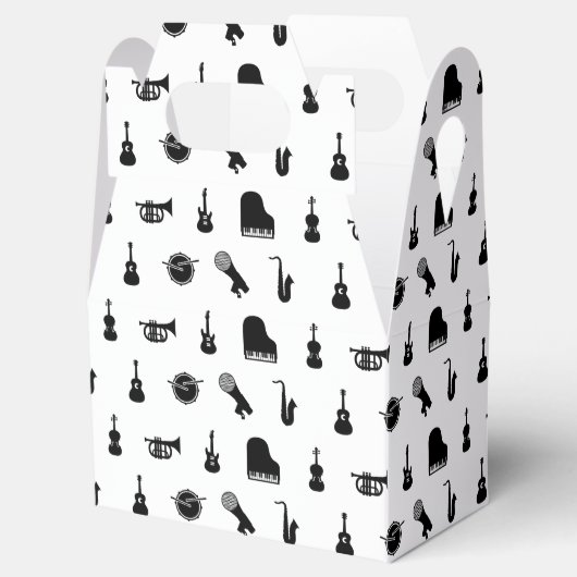 Muziekinstrumenten DOUANEACHTERGRONDKLEUR Bedankdoosjes (Geopend)