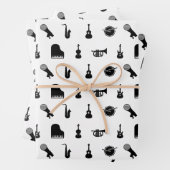 Muziekinstrumenten DOUANEACHTERGRONDKLEUR Inpakpapier Vel (In situ)