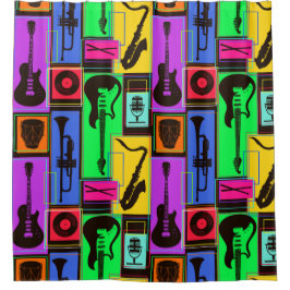 Muziekinstrumenten Douchegordijn