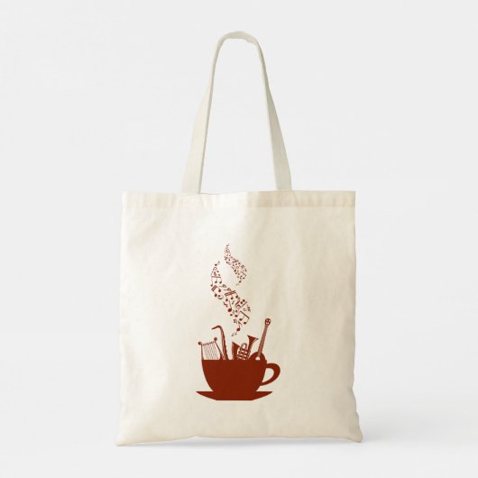 Muziekinstrumenten en -noten Canvas tas (Achterkant)