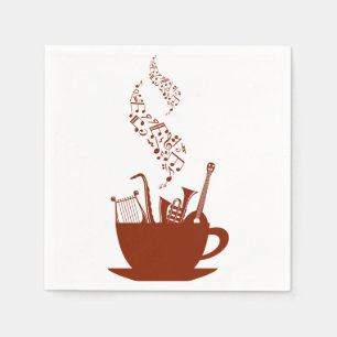 Muziekinstrumenten en servetten