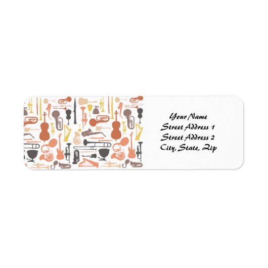 Muziekinstrumenten Etiket (Voorkant)