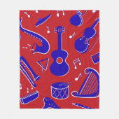 Muziekinstrumenten Fleece Deken (Voorkant)
