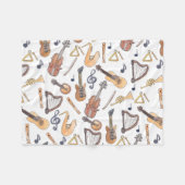 Muziekinstrumenten Fleece Deken (Voorkant (Horizontaal))