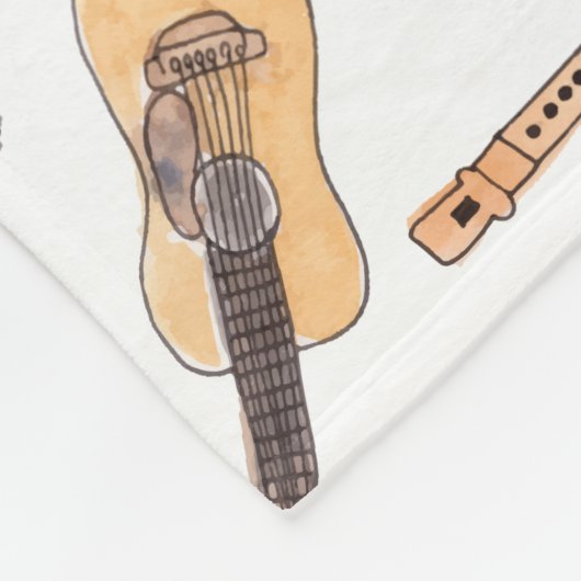 Muziekinstrumenten Fleece Deken (Hoek)