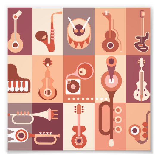 Muziekinstrumenten Foto Afdruk (Voorkant)