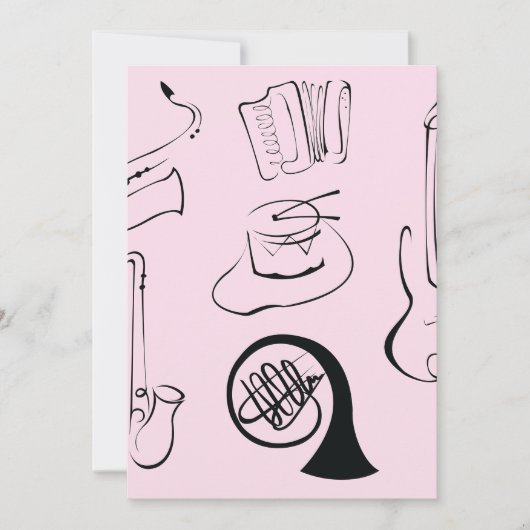 Muziekinstrumenten Kaart (Voorkant)