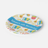 Muziekinstrumenten - kinderen - Birthday Party Blu Papieren Bordje (Gekanteld)