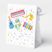 Muziekinstrumenten kinderen verjaardag bedankdoosjes (Achterkant)
