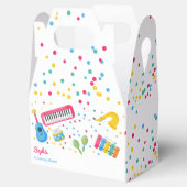 Muziekinstrumenten kinderen verjaardag bedankdoosjes (Geopend)