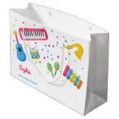 Muziekinstrumenten kinderen verjaardag groot cadeauzakje (Achterkant Gekanteld)