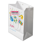 Muziekinstrumenten kinderen verjaardag medium cadeauzakje (Voorkant Gekanteld)