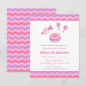 Muziekinstrumenten Meisjes op zaterdag Uitnodiging (Voorkant / Achterkant)