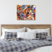 Muziekinstrumenten met Abstracte Splatter Juleez Canvas Afdruk (Insitu (Slaapkamer))