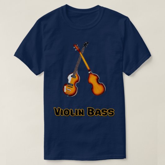 Muziekinstrumenten met hofner Violin Bass T-shirt (Design voorkant)