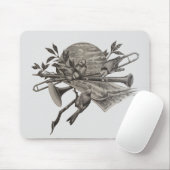  muziekinstrumenten met muzikale band muismat (Met muis)