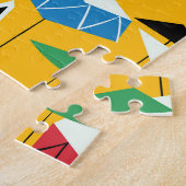 Muziekinstrumenten: Mid Century Yellow Legpuzzel (Zijkant)