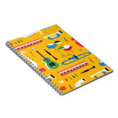 Muziekinstrumenten: Mid Century Yellow Notitieboek (Rechterzijde)