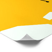 Muziekinstrumenten: Mid Century Yellow Poster (Hoek)
