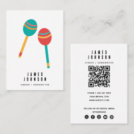 Muziekinstrumenten Muziek Maracas Zanger Muzikant Visitekaartje