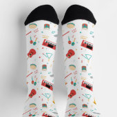 Muziekinstrumenten Muziek Thema Patroon Sokken (Top)