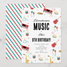 Muziekinstrumenten Muziek Thema Verjaardagsfeestje