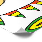 Muziekinstrumenten naadloos patroon. Reggae backg Poster (Hoek)