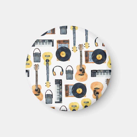 Muziekinstrumenten: naadloze Waterverf Magneet (Voorkant)