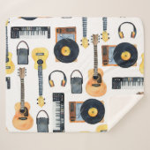 Muziekinstrumenten: naadloze Waterverf Sherpa Deken (Voorkant (horizontaal))