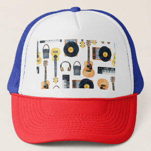 Muziekinstrumenten: naadloze Waterverf Trucker Pet
