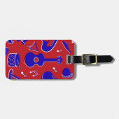 Muziekinstrumenten op maat bagagelabel (Voorkant horizontaal)