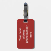 Muziekinstrumenten op maat bagagelabel (Achterkant verticaal)