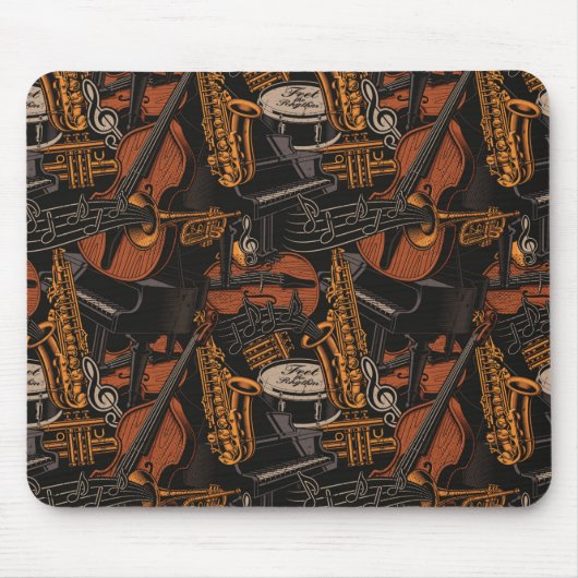 Muziekinstrumenten overal muismat (Voorkant)