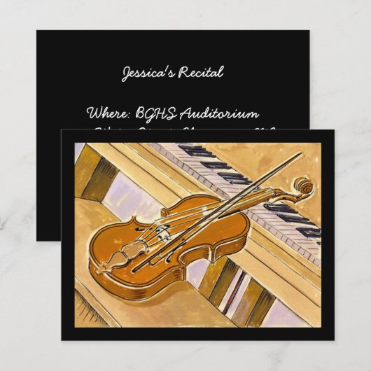 Muziekinstrumenten Overweging of partijinformatie Kaart (Voorkant / Achterkant)