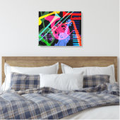Muziekinstrumenten Pop Kunstontwerp Canvas Afdruk (Insitu (Slaapkamer))