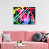 Muziekinstrumenten Pop Kunstontwerp Canvas Afdruk (Insitu (Woonkamer))