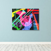 Muziekinstrumenten Pop Kunstontwerp Canvas Afdruk (Insitu (Houten vloer))